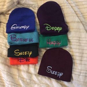 Seven Dwarfs Hats Custom Embroidery Beanie